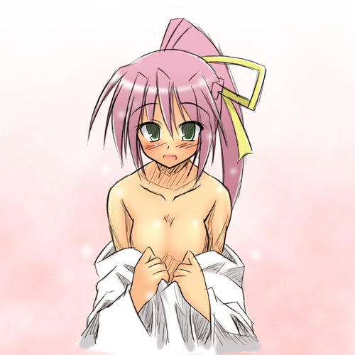 blush lowres lyrical_nanoha mahou_shoujo_lyrical_nanoha signum undressing