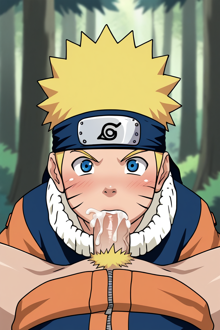 2boys ai_generated clonecest cum_in_mouth deepthroat male_only naruto uzumaki_naruto yaoi