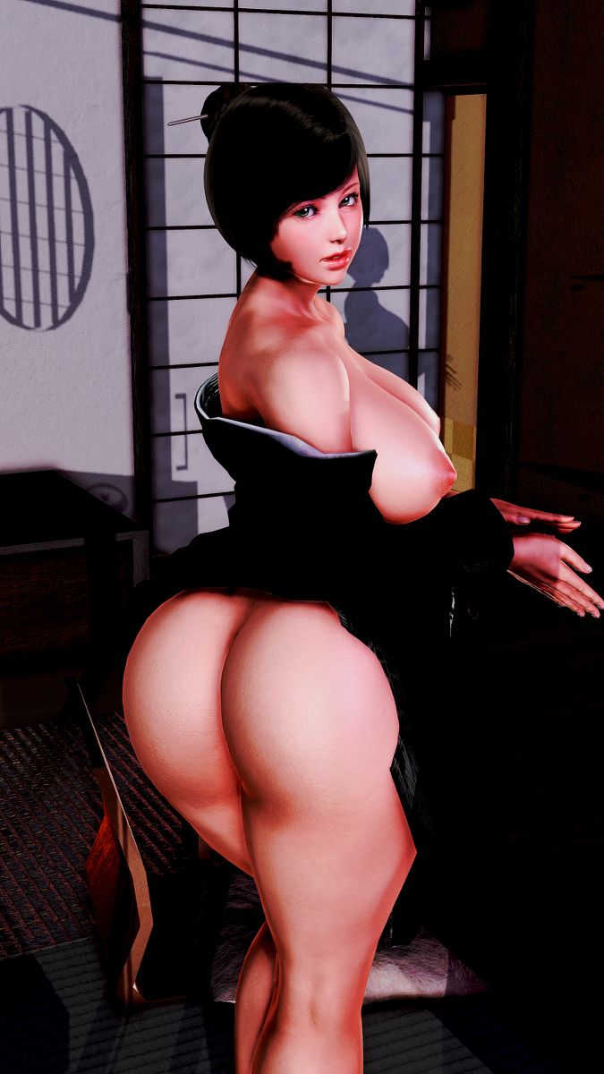 3d ass breasts female highres honey_select intoxication milf nipples