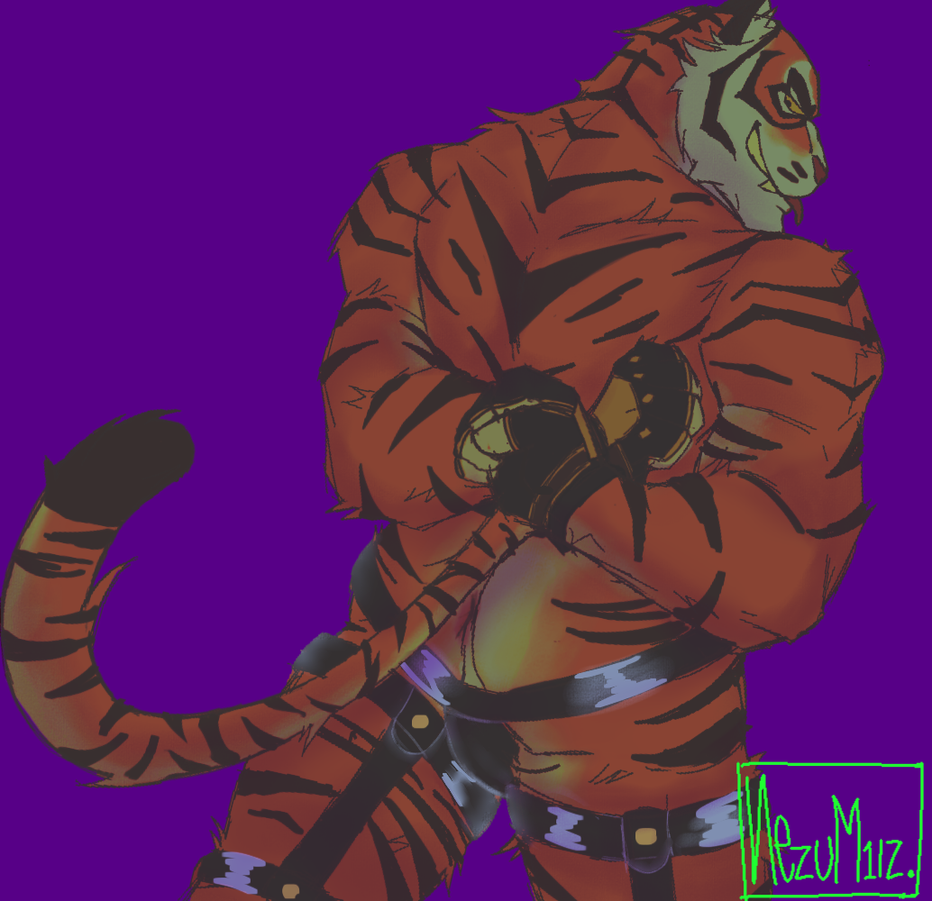 ass bara bara_ass fortnite fortnite:_battle_royale gay oscar_(fortnite) solo tiger tiger_tail