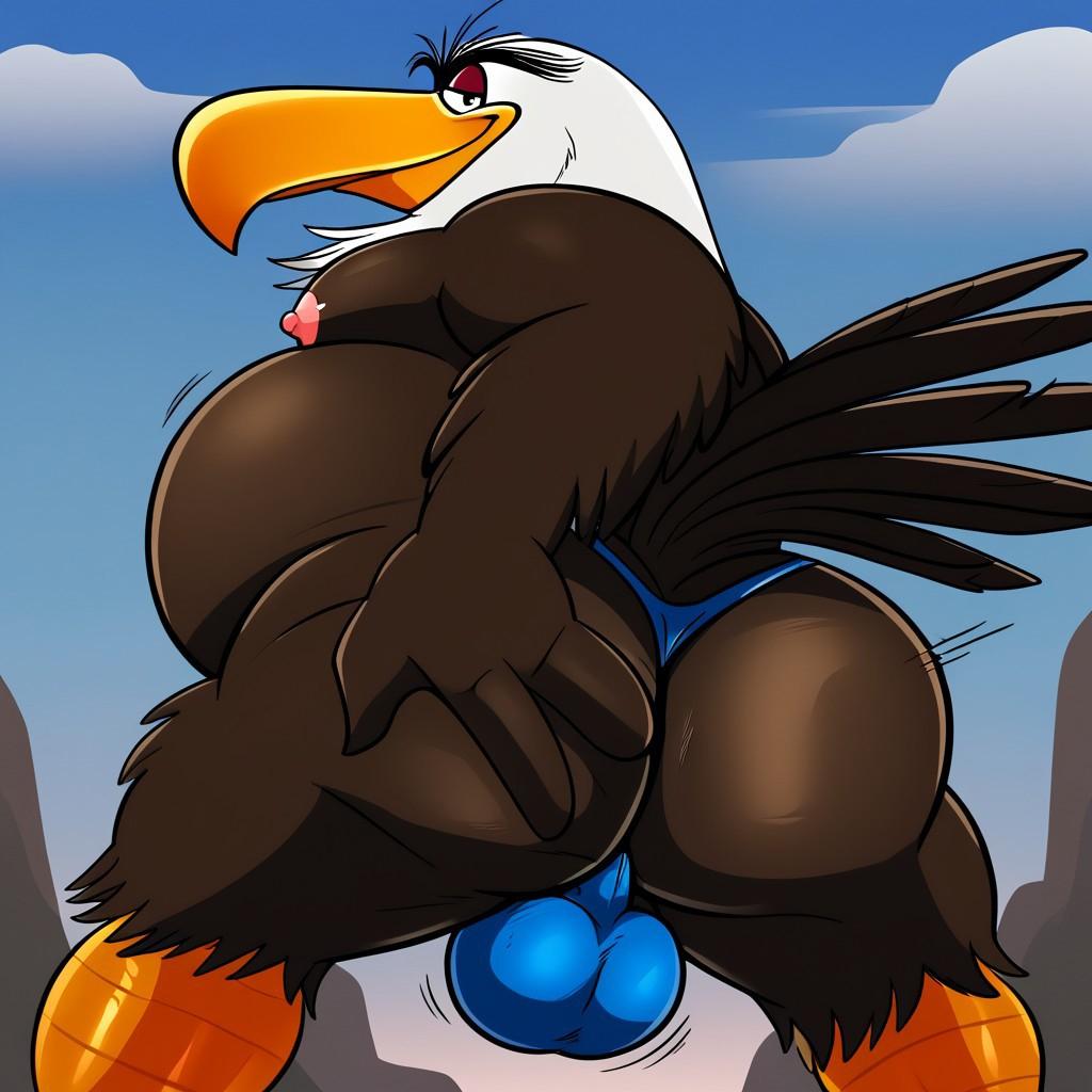 accipitrid accipitriform ai_generated angry_birds anthro ass avian bald_eagle balls beak blue_thong bodily_fluids brown_feathers civitai clapping_ass clapping_cheeks claws cloud columbia_pictures detailed_eyes eagle eyebrows from_behind furry genitals hand_on_ass hand_on_butt hi_res horny horny_male logo looking_at_viewer male male_only mighty_eagle musclegut muscular muscular_anthro muscular_male overweight overweight_male pink_anus presenting presenting_hindquarters puffy_anus pupils rovio rovio_animation rovio_entertainment sea_eagle sega shaking_butt sky smiling_at_viewer smirk solo sony spread_butt sunny sweat sweaty_balls sweaty_body sweaty_butt tail tail_feathers teeth the_angry_birds_movie thong twerking two-tone_body two_tone_feathers unibrow white_feathers white_hair yellow_beak yellow_feet