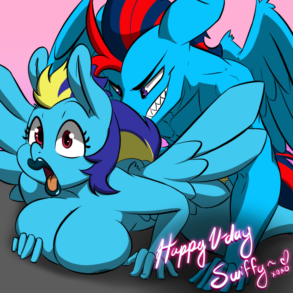 age_difference andrew_swiftwing anthro duo equid equine female horse incest male mammal mother mother_and_child mother_and_son older_female open_mouth parent parent_and_child pony smile smirk son unknown_artist wings younger_male