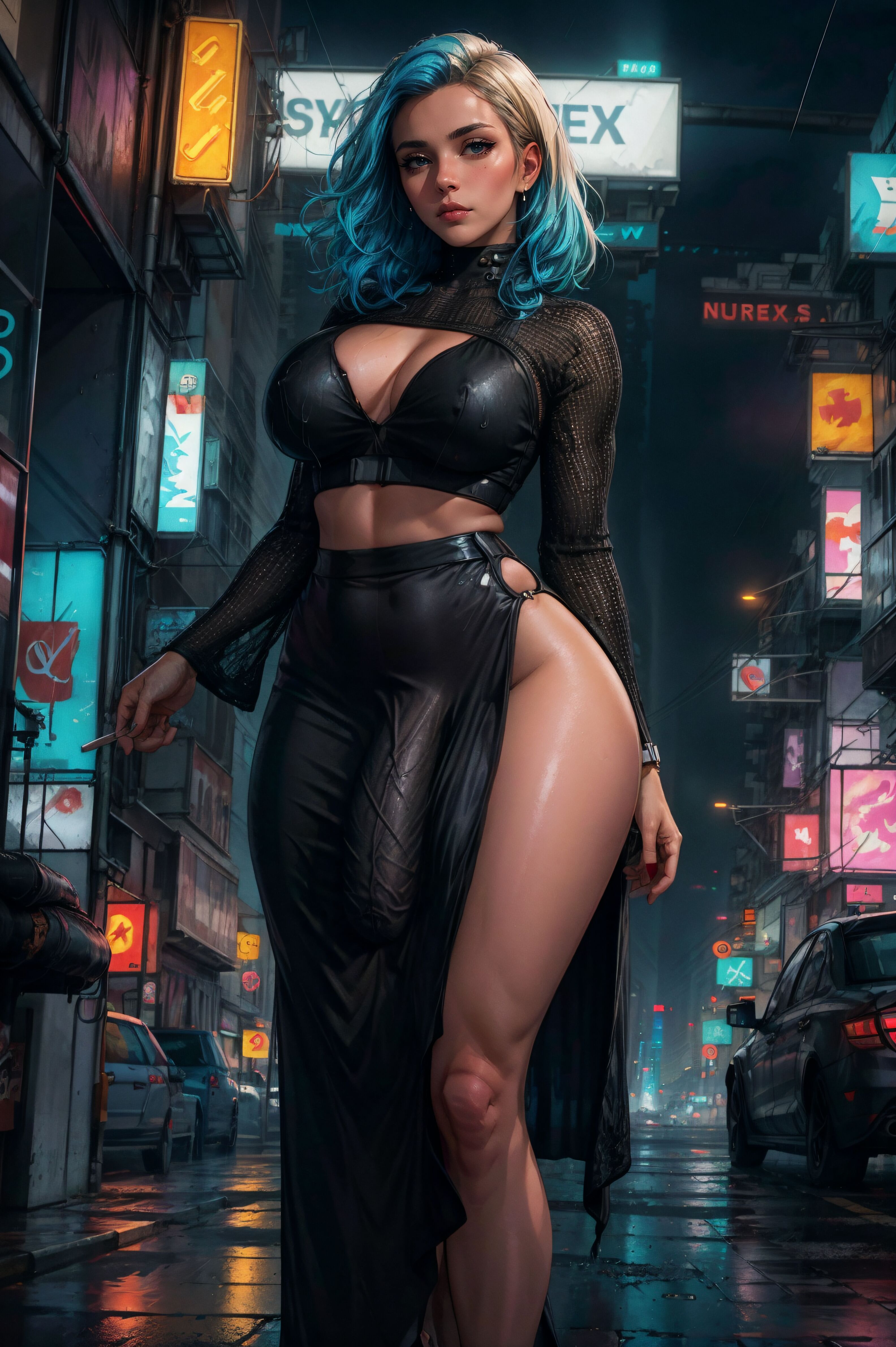 1futa, ai generated, balls, big penis, breasts, bulge, dickgirl, futa only, futadiffusion, futanari, intersex, penis, perfect body, ready to fuck, solo, spooky
