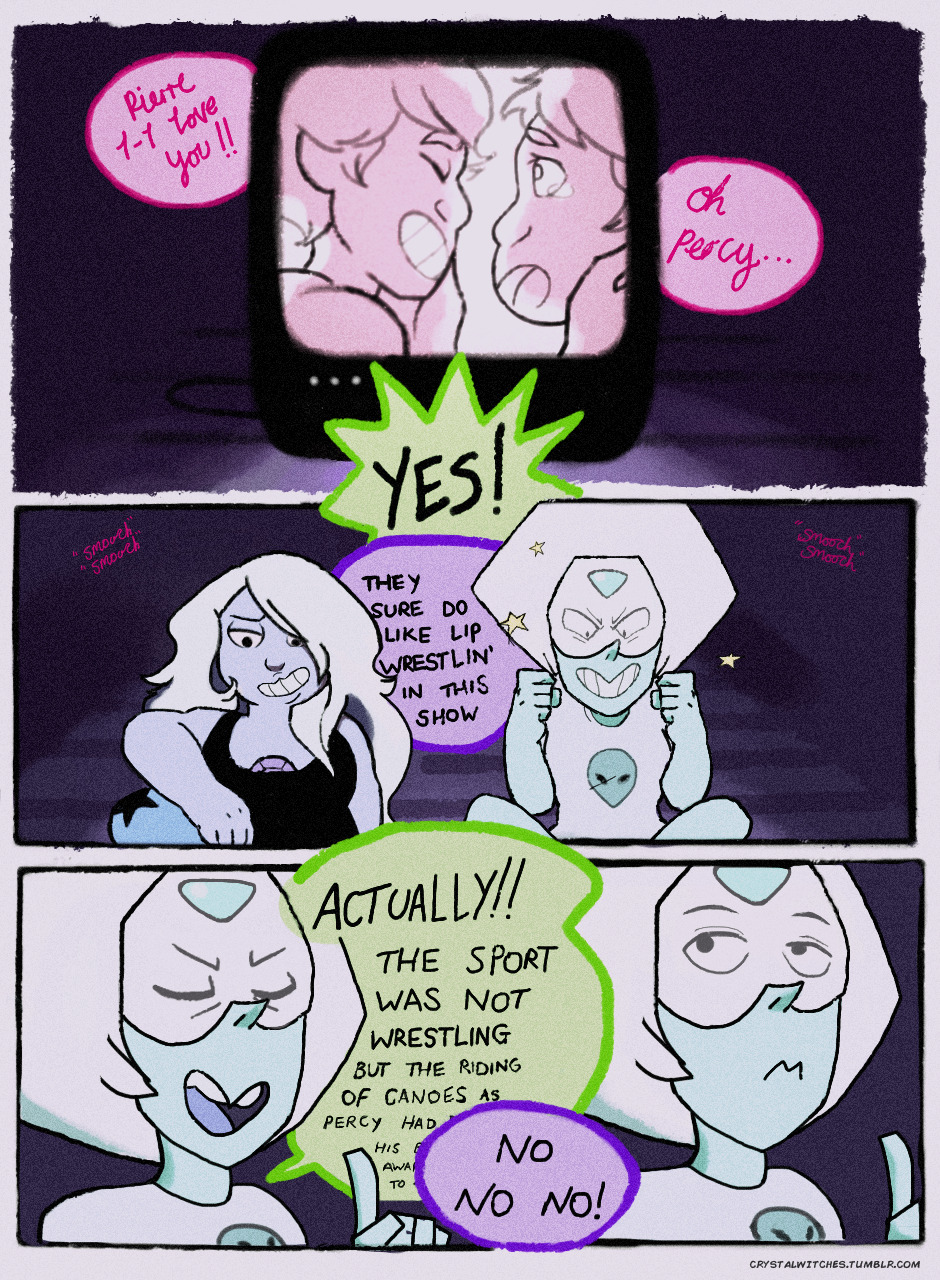 amethyst_(steven_universe) cartoon_network comic crystalwitches english_text gem_(species) peridot_(steven_universe) steven_universe talking_to_another watching_movie wholesome yuri