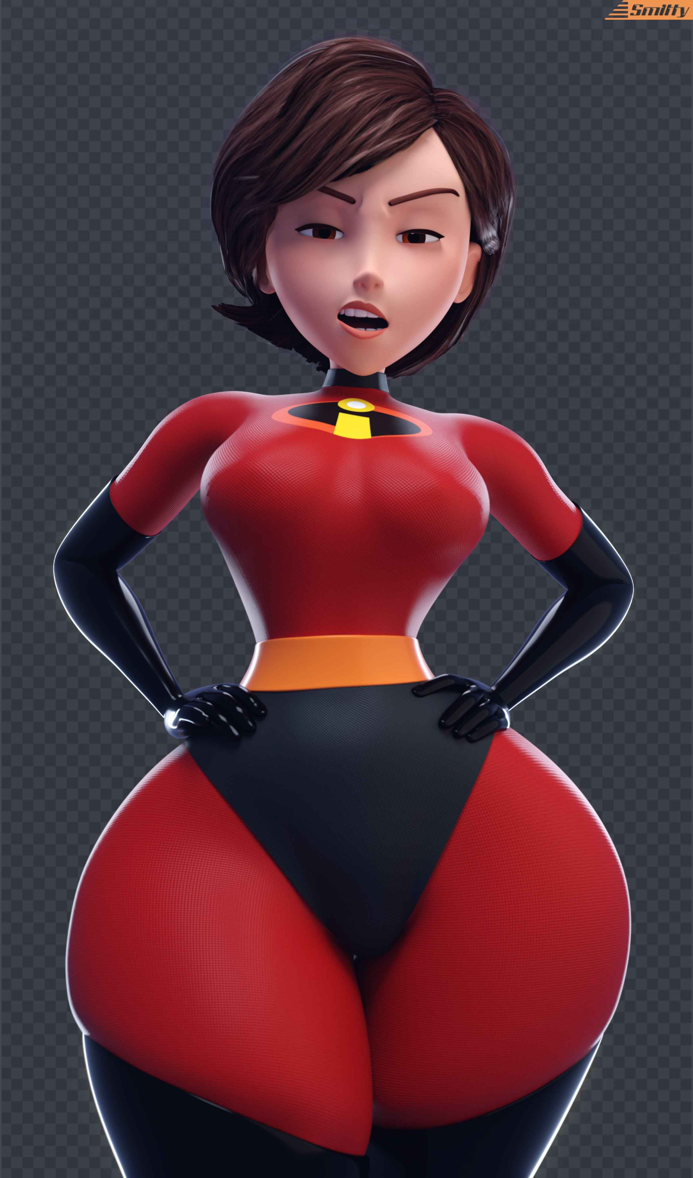 1girls 3d 4th_wall_breaking annoyed ass big_ass big_butt big_thighs breasts brown_eyes brown_hair bust busty checkered_background chest curvaceous curvy curvy_figure disney editable_template elastigirl female female_focus female_only gray_background hazel_eyes helen_parr hero heroine hips hourglass_figure huge_ass huge_thighs large_ass large_thighs legs light-skinned_female light_skin looking_at_viewer mature mature_female milf mother pixar pixar_mom simple_background slim_waist smitty34 solo superhero superheroine talking_to_viewer the_incredibles thick thick_hips thick_legs thick_thighs thighs voluptuous voluptuous_female waist wide_ass wide_hips wide_thighs