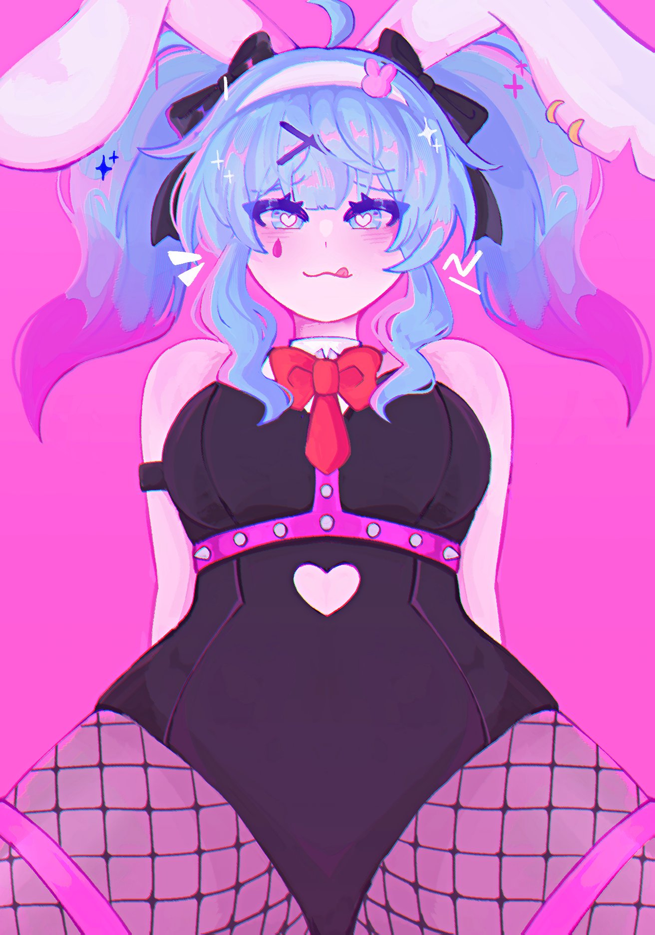 animal_ears black_leather black_suit blue_eyes blue_hair blush bowtie bunny_costume bunny_girl bunnysuit cowgirl_position crypton_future_media curly_hair curvy curvy_figure detached_collar excited excited_expression fake_animal_ears female female_focus female_only fishnets garter_belt garter_straps girl hair_ribbon hairband hatsune_miku hatsune_miku_(vocaloid3) heart-shaped_pupils heart_cutout leather leotard licking_lips light_skin makeup messy_hair one_piece_swimsuit perspective piercing pink_background pink_hair pink_pupils playboy_bunny pov pussy rabbit_costume rabbit_ears rabbit_girl rabbit_hole_(vocaloid) shine shiny small_boobs small_breasts smile smile_at_viewer smiley_face sock_garters solo solo_female spikes spread_legs spreading suggestive suggestive_gesture suggestive_look suggestive_pose suggestive_smile swimsuit teardrop_facial_mark thighhighs thighs tongue tongue_out twintails two_tone_hair view_from_below viewed_from_below vocaloid waist white_bunny_ears white_hairband white_skin wing_collar x_hair_ornament xnekobix