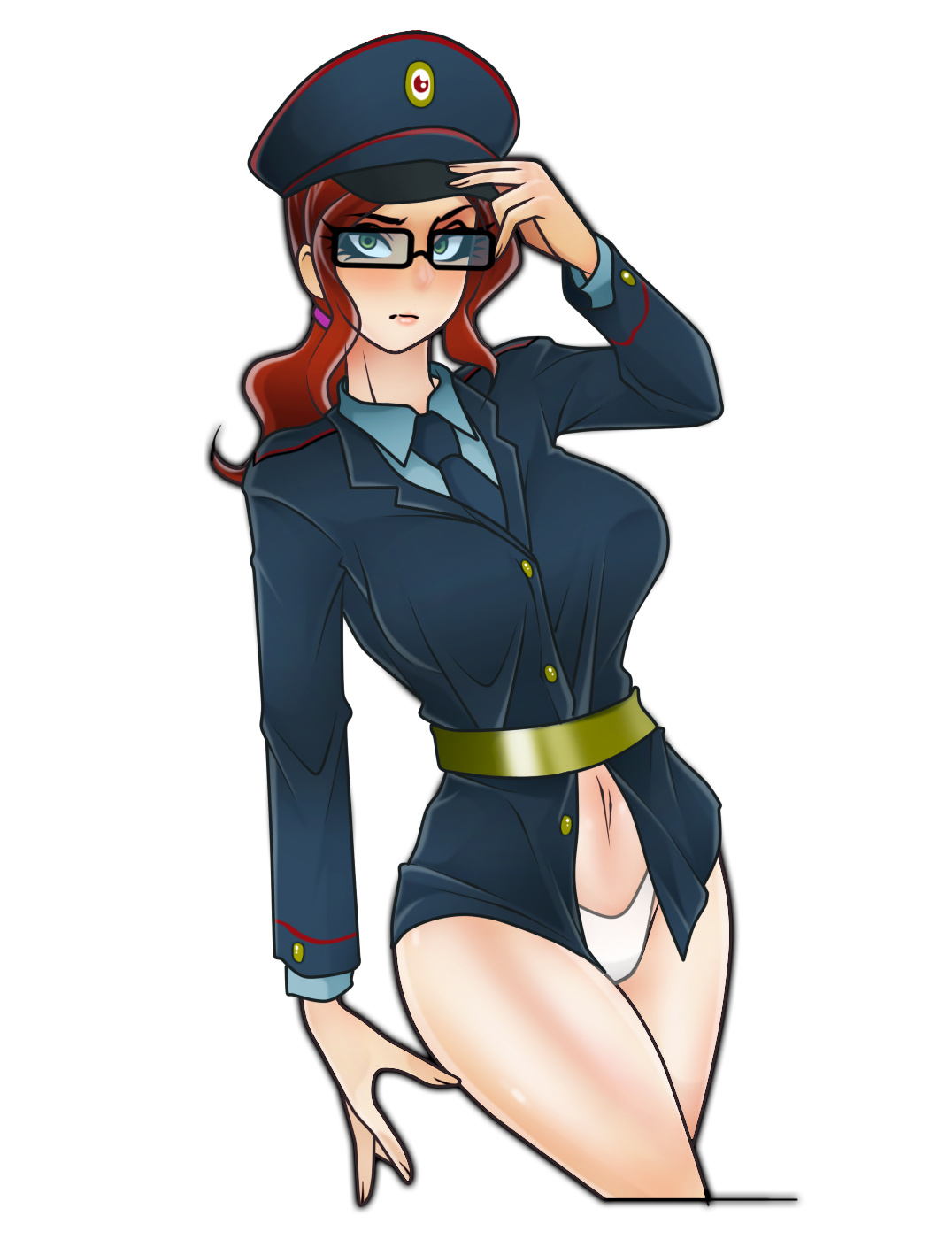 green eyes, jago dibuja, living with hipstergirl and gamergirl, original character, white panties