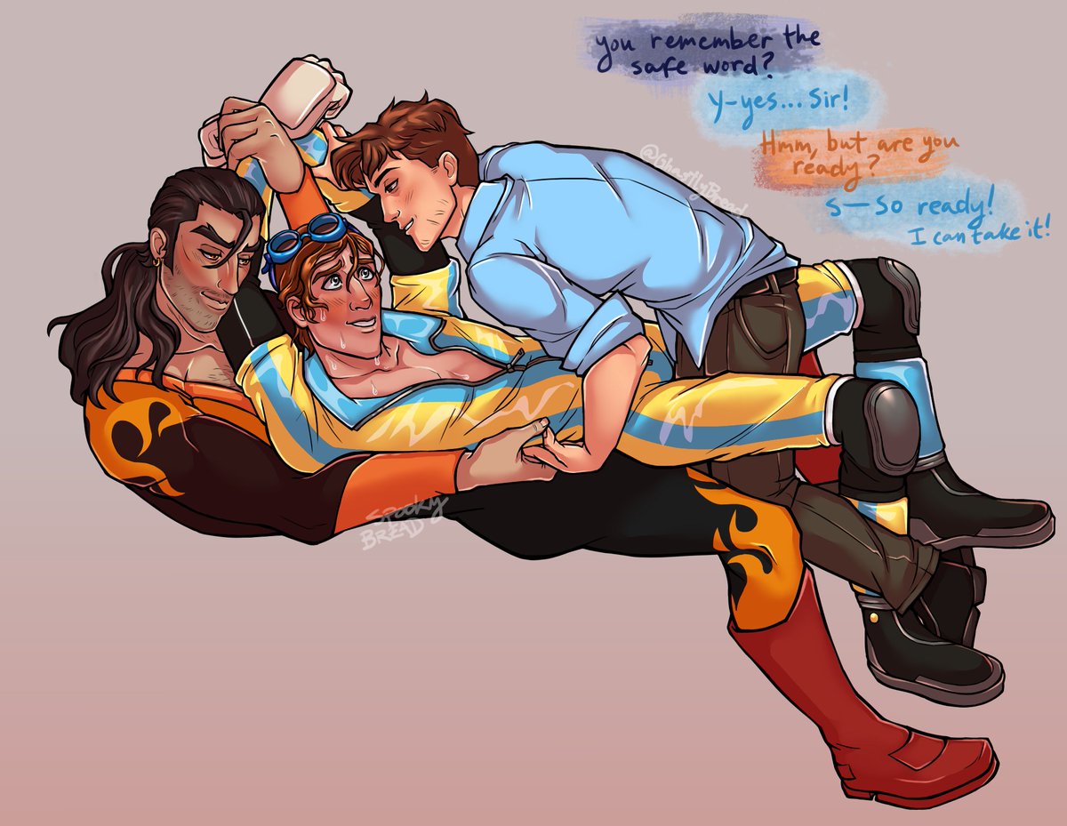 3boys, dispatch (game), flambae, gay, ghastlybread, inminent sex, male, male only, muscular, muscular male, robert robertson, threesome, twink, waterboy (dispatch), yaoi