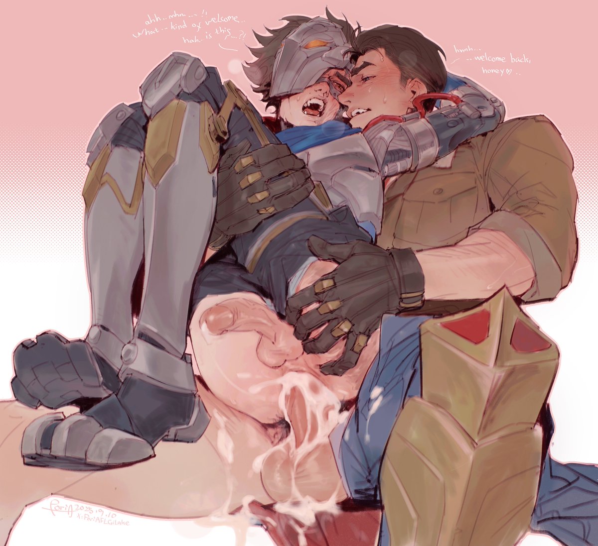 2boys, 2d (artwork), anal, anal insertion, anal sex, arcane, arcane jayce, arcane viktor, arms, ass, ass focus, balls, ballsack, below view, big balls, big load, big penis, brown hair, cat paws, clothed male, clothed male partially nude male, clothed sex, cock, color, colored, creampied, creampied anus, creampied feral, cum, cum drip, cum in ass, cum inside, cum version, cumming, cumming from anal sex, cumming in ass, cumming together, cumming while penetrated, cumming while penetrating, dripping cum, dripping precum, dripping semen, dripping wet, face, fucking, fucking good and hard, gaping, gaping ass, gay, gay male, gay sex, gloves, hand on ass, hand on hip, hand on neck, hands, hate sex, holding, holding ass, holding waist, huge cock, hugging, jayce, jayce talis, knight, knight armor, lap sex, league of legends, light-skinned male, load of cum, loving it, loving sex, male, male focus, male only, male/male, mask, masked male, massive cock, moaning, moaning in pleasure, muscular, muscular male, naked, naked male, naked male with clothed male, pale skin, partially clothed, partially clothed male, penis, pink background, praise, rivals, robot, robot boy, robot humanoid, robotic arm, sex, sitting, sitting on lap, sitting on penis, sitting on person, size difference, skinny male, sweat, sweatdrop, sweating, sweaty, teasing, teeth, thrusting, thrusting into ass, veiny penis, viktor (league of legends), yaoi