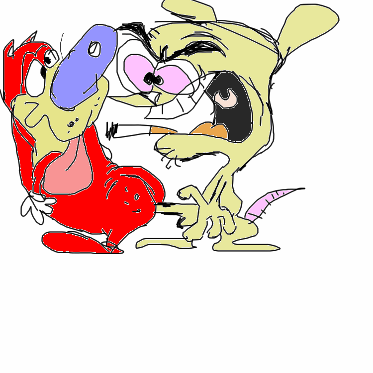 ass cigarette furry male_only nickelodeon ren_and_stimpy ren_hoek stimpy tagme