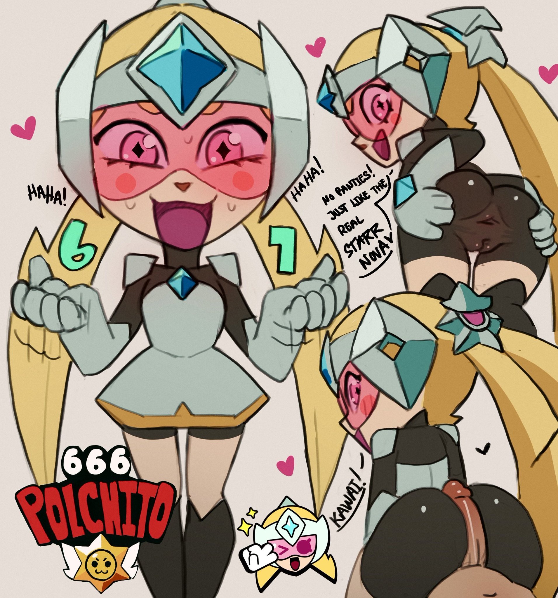 1boy, 1girls, anus, anus focus, anus peek, ass, ass focus, ass grab, ass up, assjob, blonde, blonde female, blonde hair, brainrot, brawl stars, buttjob, clothed, clothed female nude male, clothed sex, female, gloves, jewelry, penis, pigtails, polchito, starr nova (brawl stars), stella (starr nova) (brawl stars), tagme, twintails