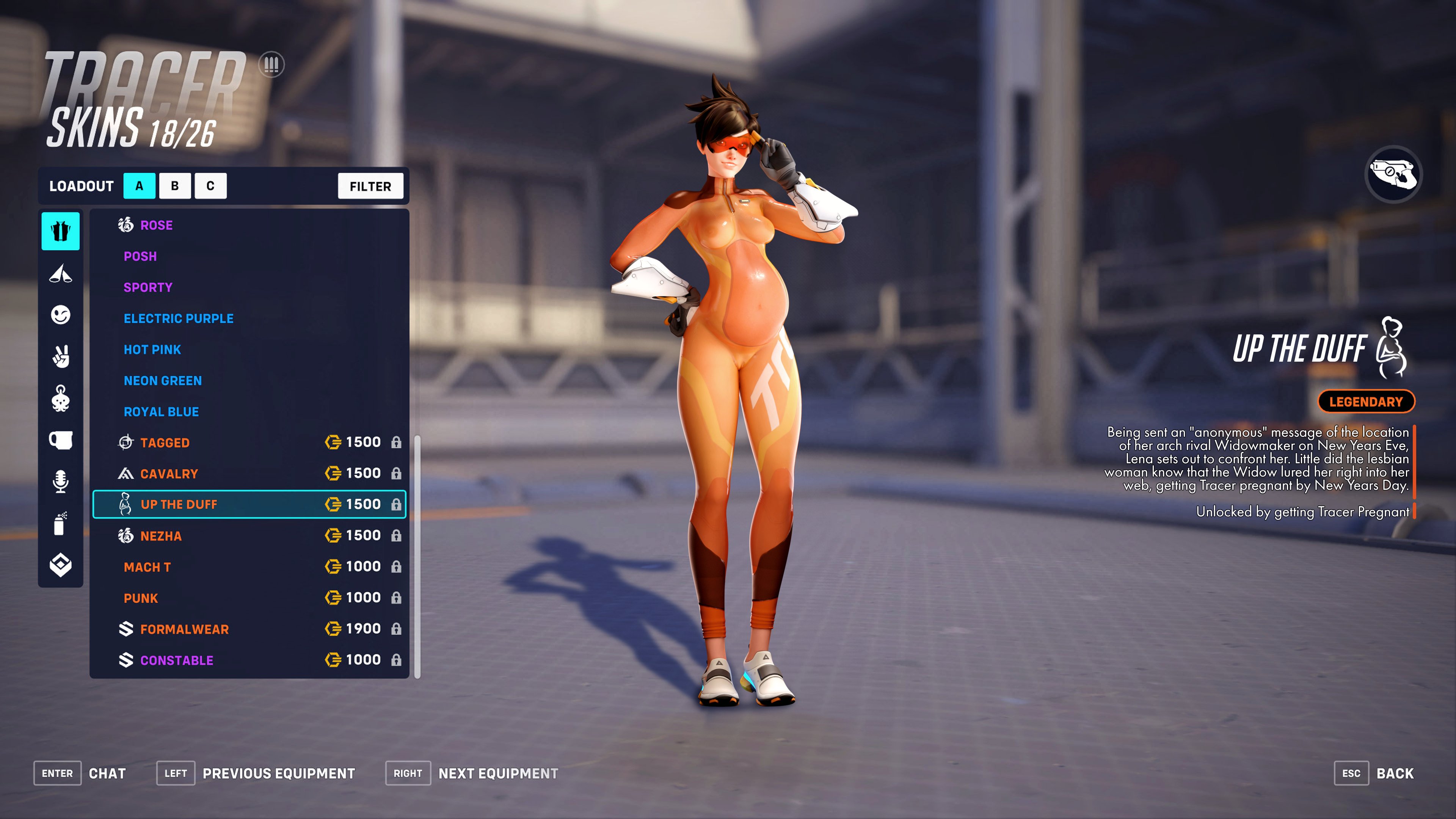 1girls, 3d, belly, big belly, blizzard entertainment, bodysuit, breasts, brown hair, cameltoe, dinoboy555, fake screenshot, female, female only, gameplay mechanics, glasses, light skin, light-skinned female, nipples, nipples visible through clothing, overwatch, pregnant, short hair, skin tight, small breasts, solo, solo female, text, tomboy, tracer, translucent clothing, user interface, visor