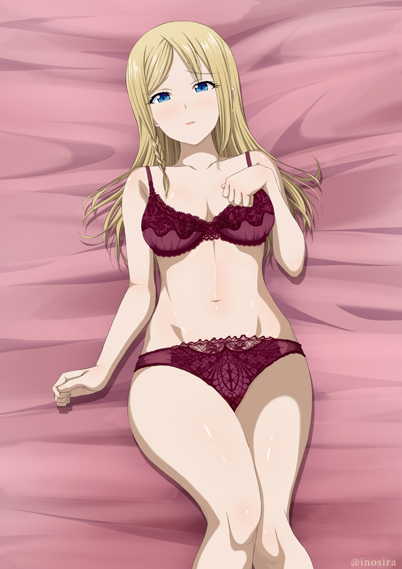 1girls adult bare_arms bare_belly bare_chest bare_knees bare_legs bare_midriff bare_shoulders bare_skin bare_thighs belly belly_button blonde_female blonde_hair blonde_hair blonde_hair_female blue_eyes blue_eyes_female blush bra braid braided_hair breasts breasts cleavage collarbone dot_nose elbows female female_focus female_only fingernails fingers groin hand_on_breast hand_on_chest hand_on_own_breast hand_on_own_chest hayasaka_ai high_resolution highres hourglass_figure inoshira kaguya-sama_wa_kokurasetai_~tensai-tachi_no_renai_zunousen~ knees knees_together lace_bra lace_panties lace_underwear laced_panties laced_underwear laying_down laying_on_back laying_on_bed legs light-skinned_female light_skin long_hair looking_at_viewer medium_breasts naked naked_female navel nude nude_female open_mouth open_mouth_smile panties parted_bangs pussy red_bra red_panties red_underwear school_girl schoolgirl shiny_skin shoulders simple_background slender_body slender_waist slim_girl slim_waist smile smiling smiling_at_viewer solo student teenager thick_thighs thighs thin_waist underboob underwear underwear_only upper_body v-line wide_hips