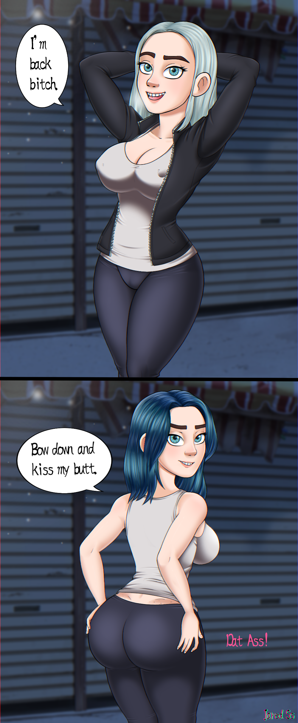 big_ass big_breasts big_butt billie_eilish celebrity jacket neo_jared thick_thighs