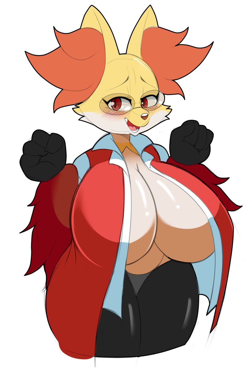 1girls, anthro, anthrofied, ass, big breasts, blush, breasts, canine, chubby, cleavage, clothed, clothing, delphox, dongitos, eyewear, female, female only, furry, glasses, hi res, huge ass, huge breasts, mammal, nintendo, open mouth, original character, pokemon, pokemon xy, robe, simple background, sketch, solo, teeth, thick thighs, tongue, video games, white background, wide hips