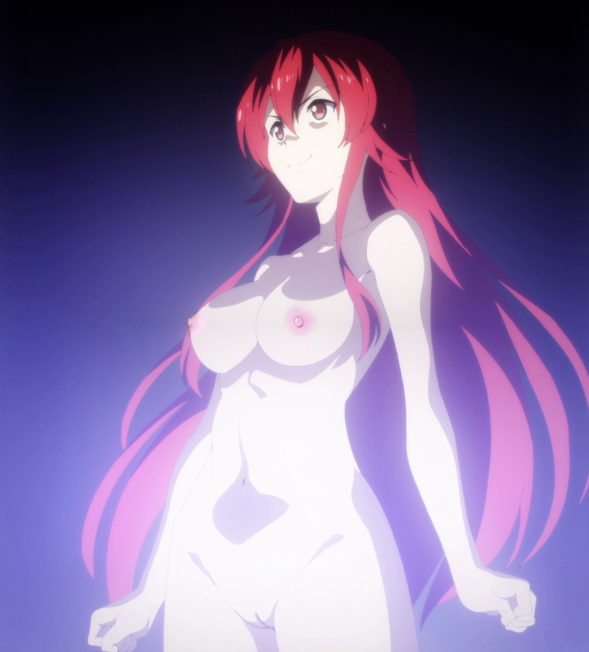 classroom_for_heroes earnest_(classroom_for_heroes) edit eiyuu_kyoushitsu large_breasts long_hair nipples nude nude_filter pussy red_eyes red_hair screencap toned_stomach