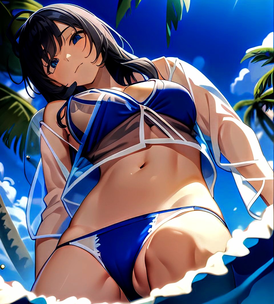 1girls ai_generated anime_coloring beach bikini edited_art female female_focus female_human female_only girlfriend legs nature naughty provocative seducing seduction seductive seductive_female sensual solo_female solo_focus solo_human tagme temptation thighs wife