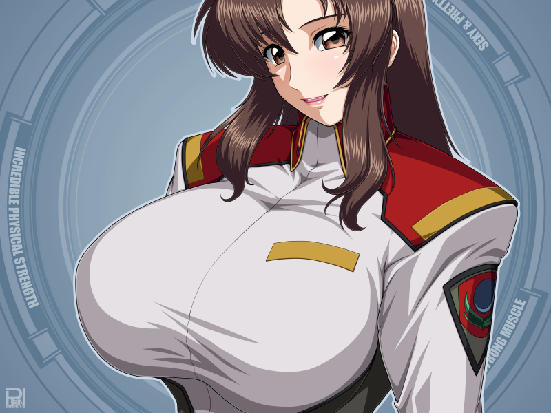 1girls big_breasts breast_focus breasts brown_eyes brown_hair busty clothed clothing female female_focus female_only fully_clothed gundam gundam_seed gundam_seed_destiny gundam_seed_freedom hi_res high_resolution highres huge_breasts large_breasts light-skinned_female light_skin lips lipstick makeup mature mature_female milf murrue_ramius open_mouth oppai pale-skinned_female pale_skin pink_lips pink_lipstick presenting_breasts ren_(tainca2000) rentb smile smiling solo solo_female solo_focus tight_clothes tight_clothing very_high_resolution
