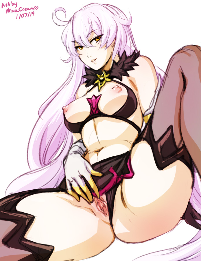 1girls, areolae, artist name, breasts, clothing, dated, female, female only, hair, honkai (series), honkai impact, honkai impact 3rd, kiana kaslana, kiana kaslana (herrscher of the void), long hair, minacream, nipples, pink hair, presenting, presenting pussy, pussy, sketch, solo