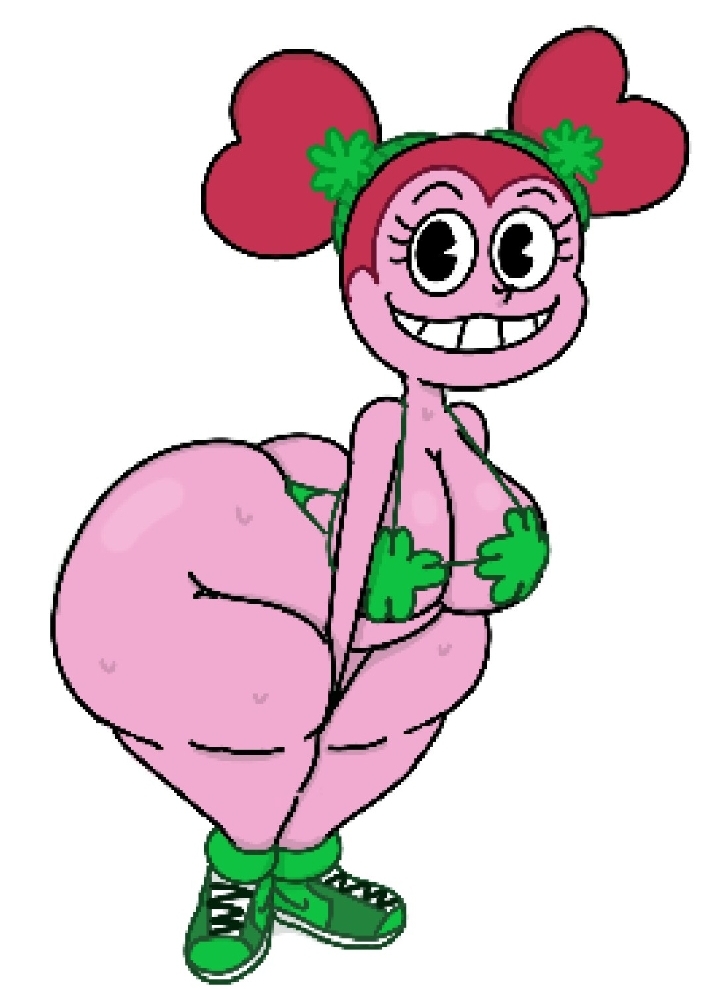 1girls, 2025, 2d, 2d (artwork), ass, ass bigger than head, ass up, big ass, big breasts, breasts, cartoon network, female, female only, festive, gem, gem (species), pink body, red hair, reset spinel (steven universe), spinel (steven universe), steven universe, theslashfive, what