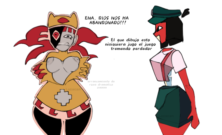 breasts comic ena ena_(dream_bbq) ena_(series) game meme peruvian_female spanish_text taski_maiden_(ena) xd