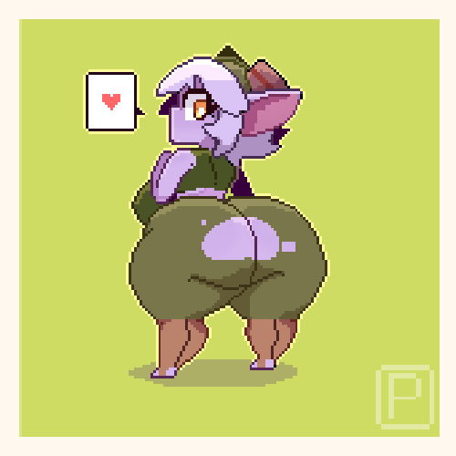1girls, ass, breasts, cleavage, female, female focus, female only, fur, furry, furry female, furry only, huge ass, league of legends, pixelated, pixzapix, torn clothes, tristana, yellow eyes, yordle