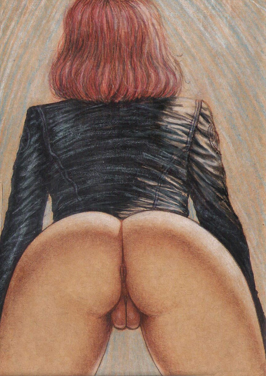 1girls anus ass avengers black_widow_(marvel) dat_ass edithemad female female_only marvel marvel_comics natasha_romanoff no_pants pussy red_hair solo vulva