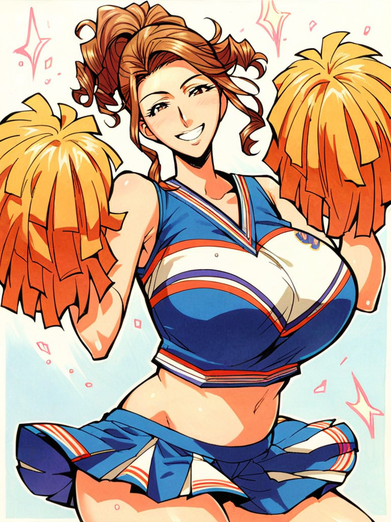 1girls ai_generated big_breasts breasts brown_hair busty cheerleader cheerleader_outfit cheerleader_uniform curvaceous curvaceous_female curvaceous_figure curves curvy curvy_body curvy_female curvy_figure curvy_hips curvy_thighs facing_viewer female female_focus female_only front_view large_breasts looking_at_viewer midriff milf ootake_nami pom_poms ponytail short_skirt skimpy skimpy_clothes skimpy_outfit skirt smile smiling smiling_at_viewer sole_female solo solo_female solo_focus tagme tatsunami_youtoku thick_thighs thighs twin_milf voluptuous voluptuous_female voluptuous_milf