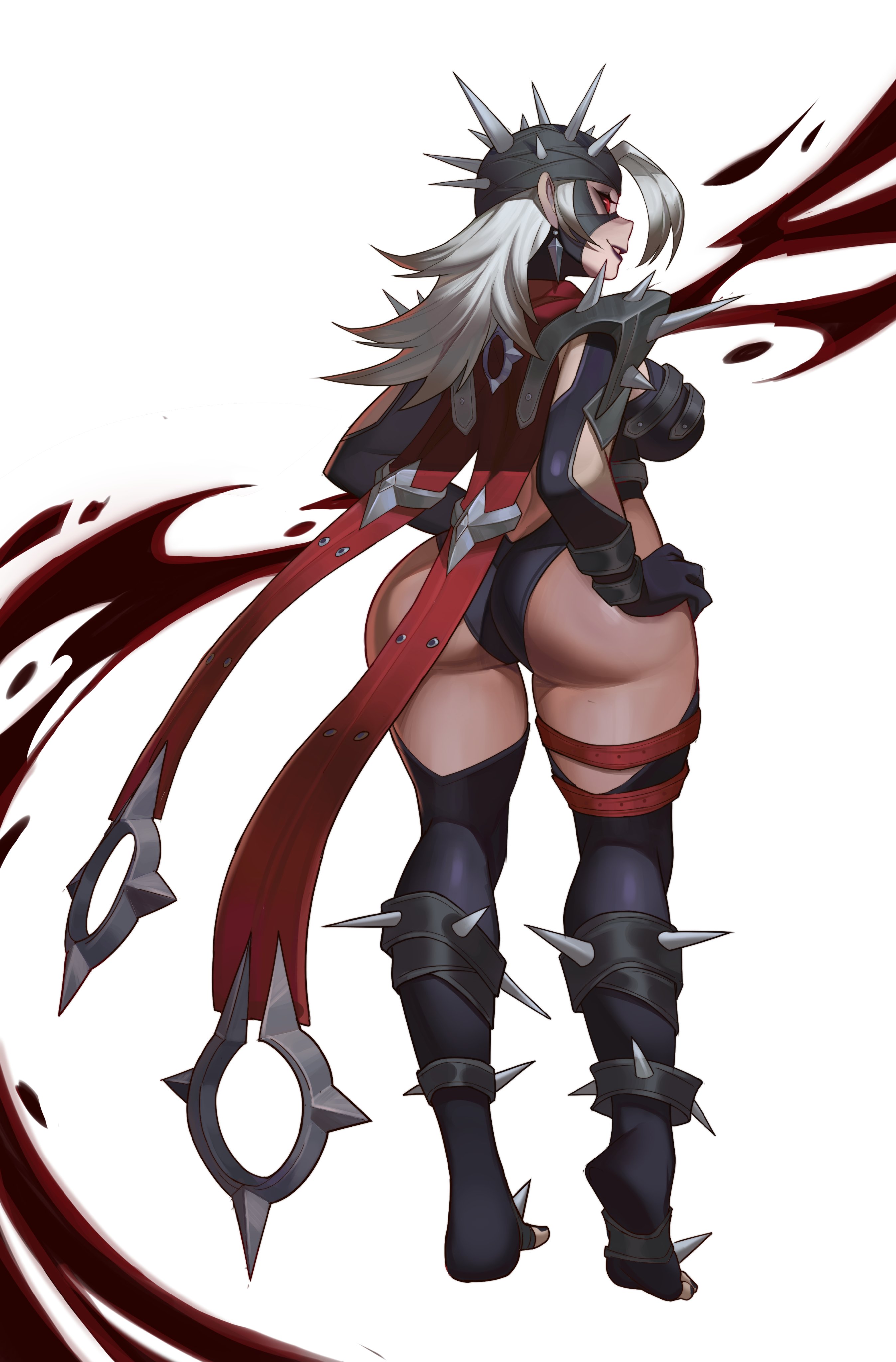 ass, black sclera, female, invisible woman, invisible woman (marvel rivals), malice (marvel rivals), malice (marvel), marvel, marvel comics, marvel rivals, red eyes, roxy thefoxy, sue storm, tagme, white hair