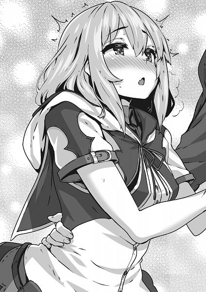 1girls female female_focus horny horny_face kaifuku_jutsushi_no_yarinaoshi light_novel looking_at_partner monochrome norn_clatalissa_jioral princess redo_of_healer shiokonbu younger_female