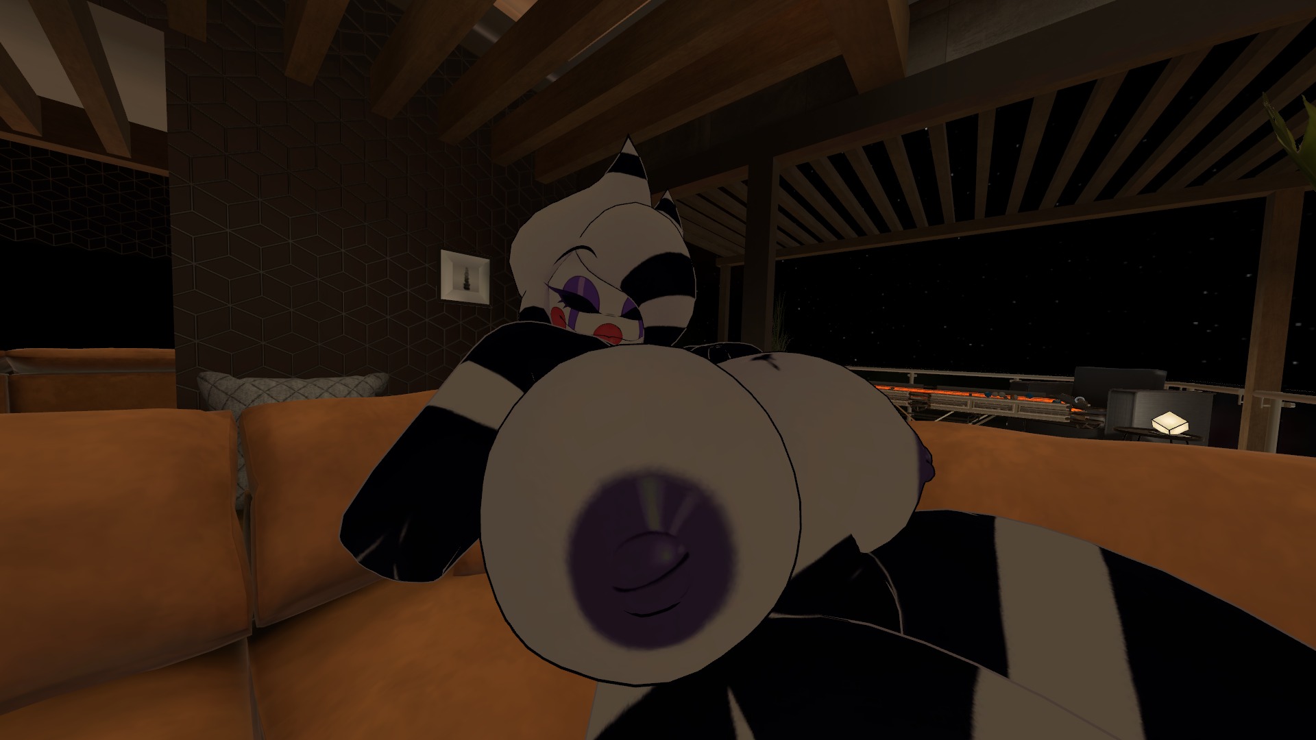 3d, breasts, fazclaire's nightclub: the rearousal, female, five nights at freddy's, fredina's nightclub, marie (cally3d), marie (cryptia), marie (fn:rearousal), marionette (fnaf), puppet (fnaf), solo, tagme, tits out, vrchat