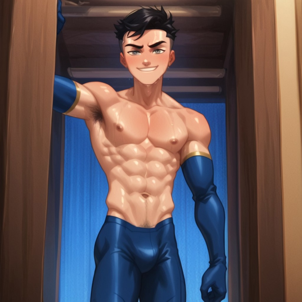 1boy ai_generated conner_kent solo superboy superboy_(conner_kent) tagme twink young_justice