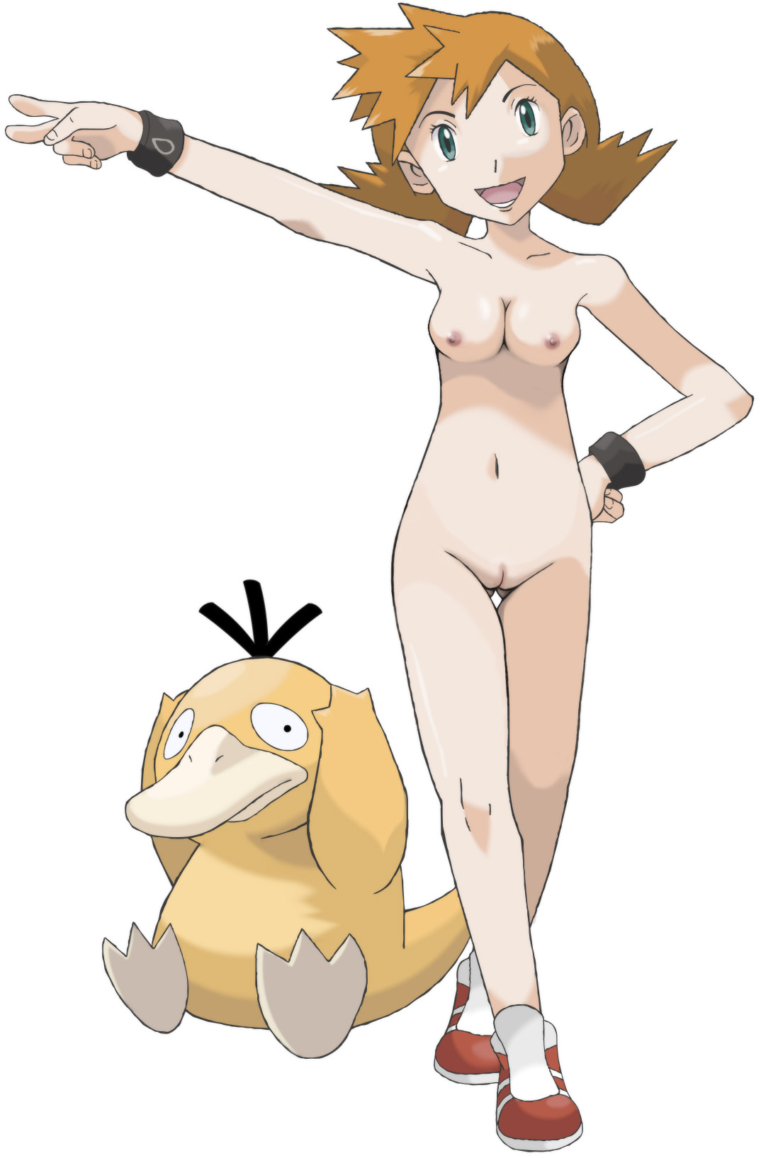 female human human_only kasumi_(pokemon) nintendo pokemon psyduck tagme