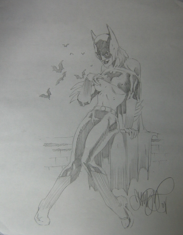1girls artist_request barbara_gordon batgirl batman_(series) dc dc_comics female female_only monochrome solo tagme