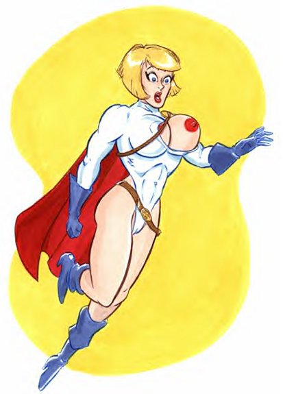 1girls blonde_hair blue_eyes dc_comics female female_only joe_gravel kara_zor-l karen_starr power_girl solo superman_(series)