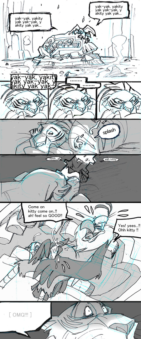 bbcat comic disney feral male male_only monochrome penis shere_khan sketch the_jungle_book