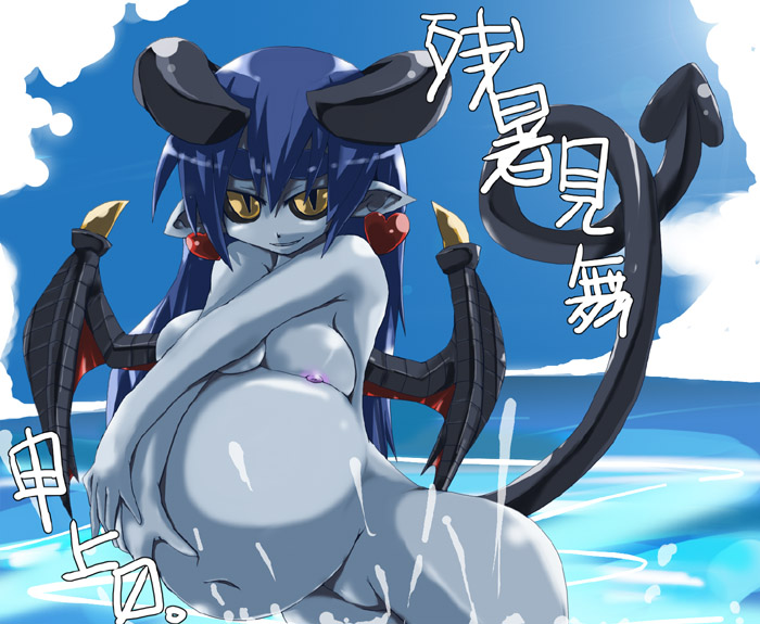 astaroth astaroth_(shinrabanshou) hyper_pregnancy large_breasts pregnant shinrabanshou translation_request