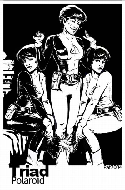 2004 belt dc duo_damsel female footwear handwear humanoid jumpsuit legion_of_superheroes luornu_durgo pat_(artist) triad triplicate_girl