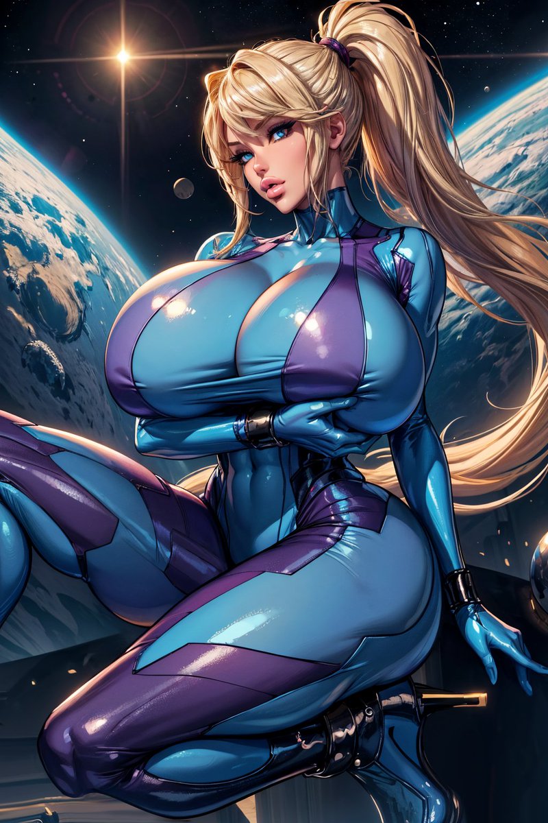 1female 1girl 1girls ai_generated big_breasts big_thighs bimbo bimbo_body bimbo_lips blonde blonde_female blonde_hair blue_eyes bodysuit bythebrokenone earth female_only huge_breasts indoor indoors large_breasts large_thighs looking_at_viewer metroid puffy_lips samus_aran skin_tight skintight skintight_bodysuit skintight_suit slut solo solo_female space spaceship spacestation tagme tight_clothes tight_clothing tight_fit zero_suit_samus