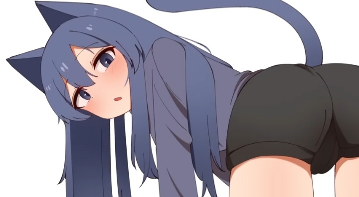 1girls, blue hair, cat ears, female, reta, reta (character), war thunder