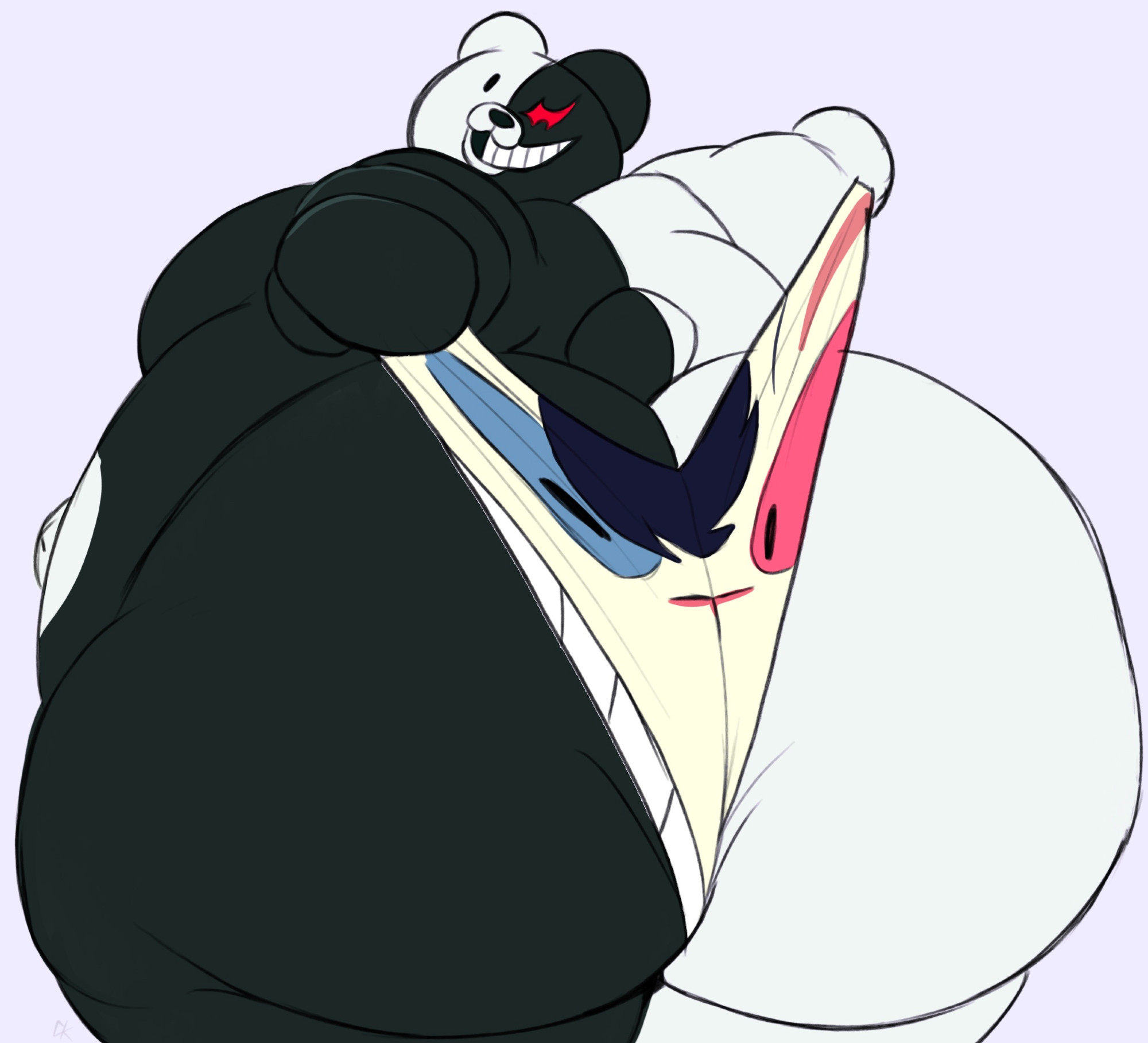 1boy, 2d, ass, ass bigger than head, bear, belly button, big ass, big butt, chubby, chubby male, danganronpa, fat, fat ass, fat butt, furry, furry male, furry only, grin, huge ass, huge butt, living clothes, living underwear, looking back, looking over shoulder, male, monokuma, no genitals, no sex, nonhuman, obese, obese anthro, obese male, overweight anthro, overweight male, paws, robot, short tail, small tail, smile, solo, solo male, spike chunsoft, standing, stretching underwear, tail, tummy, underwear, unknown artist, ursid, ursine, wedgie