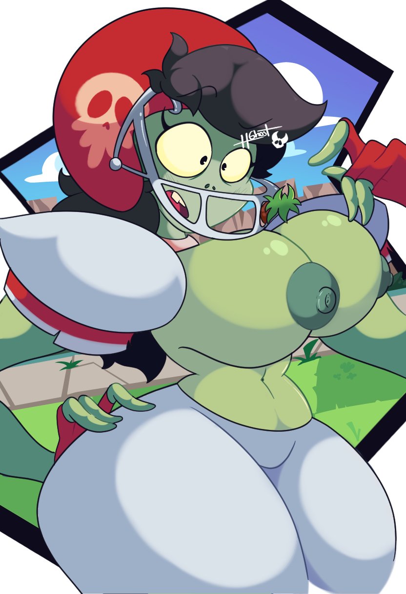 1girls, all-star (pvz), breasts, curvy, electronic arts, female, hghost, plants vs zombies, popcap, pussy, rule 63, undead, vagina, zombie, zombie (pvz), zombie girl