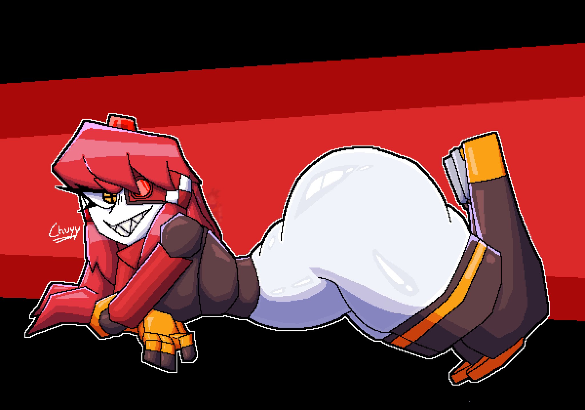 big ass, big butt, big thighs, chuyy, curvaceous, curvaceous female, curvaceous figure, curvy, curvy figure, curvy hips, female, female focus, female only, long hair, mimi sentry, red hair, robot, sentry (team fortress 2), solo, team fortress 2