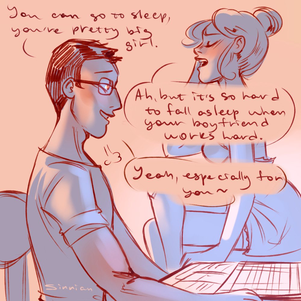 1boy 1girls chemise chloe_bourgeois comic_panel dialogue distracted female glasses hair_bun hair_up laptop male miraculous_ladybug nino_lahiffe sinnian sitting_on_desk