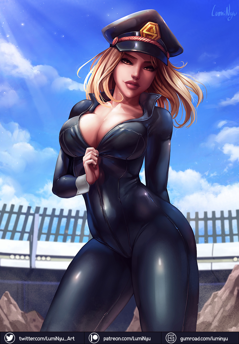 1girls, 2019, alternate version available, big breasts, black bodysuit, blonde hair, blonde-haired female, bodysuit, boobs, breasts, brown eyes, camie utsushimi, canonical scene, cleavage, cleavage overflow, female, female focus, female only, fit female, full cleavage, full lips, hat, hero outfit (mha), hourglass figure, human, human female, large breasts, latex, latex suit, light skin, light-skinned female, lips, lipstick, luminyu, my hero academia, pinup, shiketsu high school cap, slim waist, solo, solo focus, superheroine, teenager, thick thighs, tight clothing, wide hips, wrist cuffs, zipper