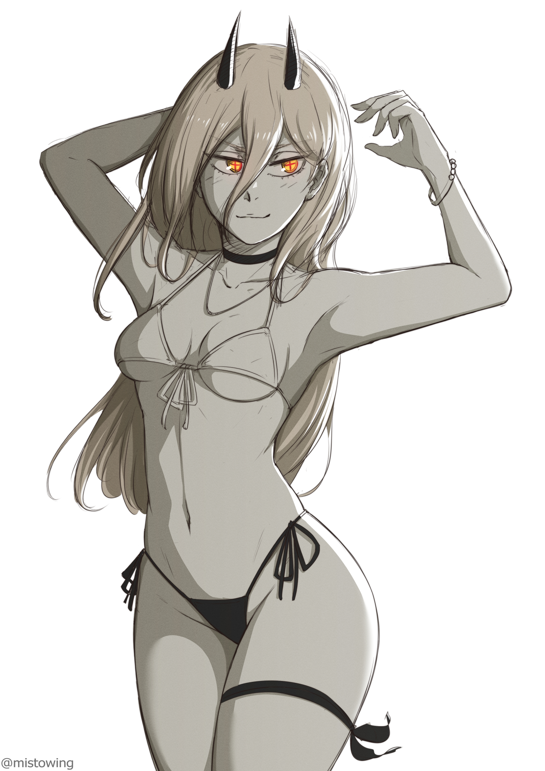 chainsaw man, female, mistowing, power (chainsaw man), tagme
