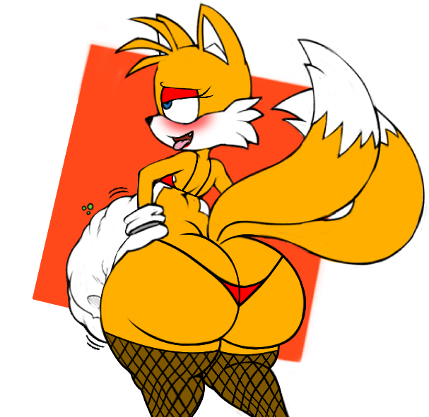 1boy 1male ahe_gao anthro ass_focus bone bones bones_in_belly digestion edit fat femboy fishnet_legwear huge_ass post-digestion post_vore solo sonic_(series) sonic_the_hedgehog_(series) spaghettiz tails tails_the_fox thick_thighs thong topwear vore