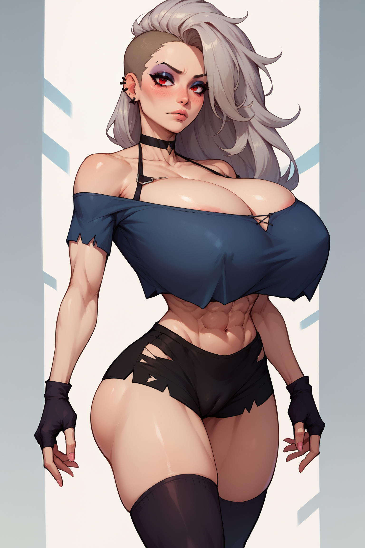 1girls, ai generated, big breasts, breasts, bythebrokenone, female, female only, helluva boss, human loona, loona (helluva boss), solo, solo female, tagme