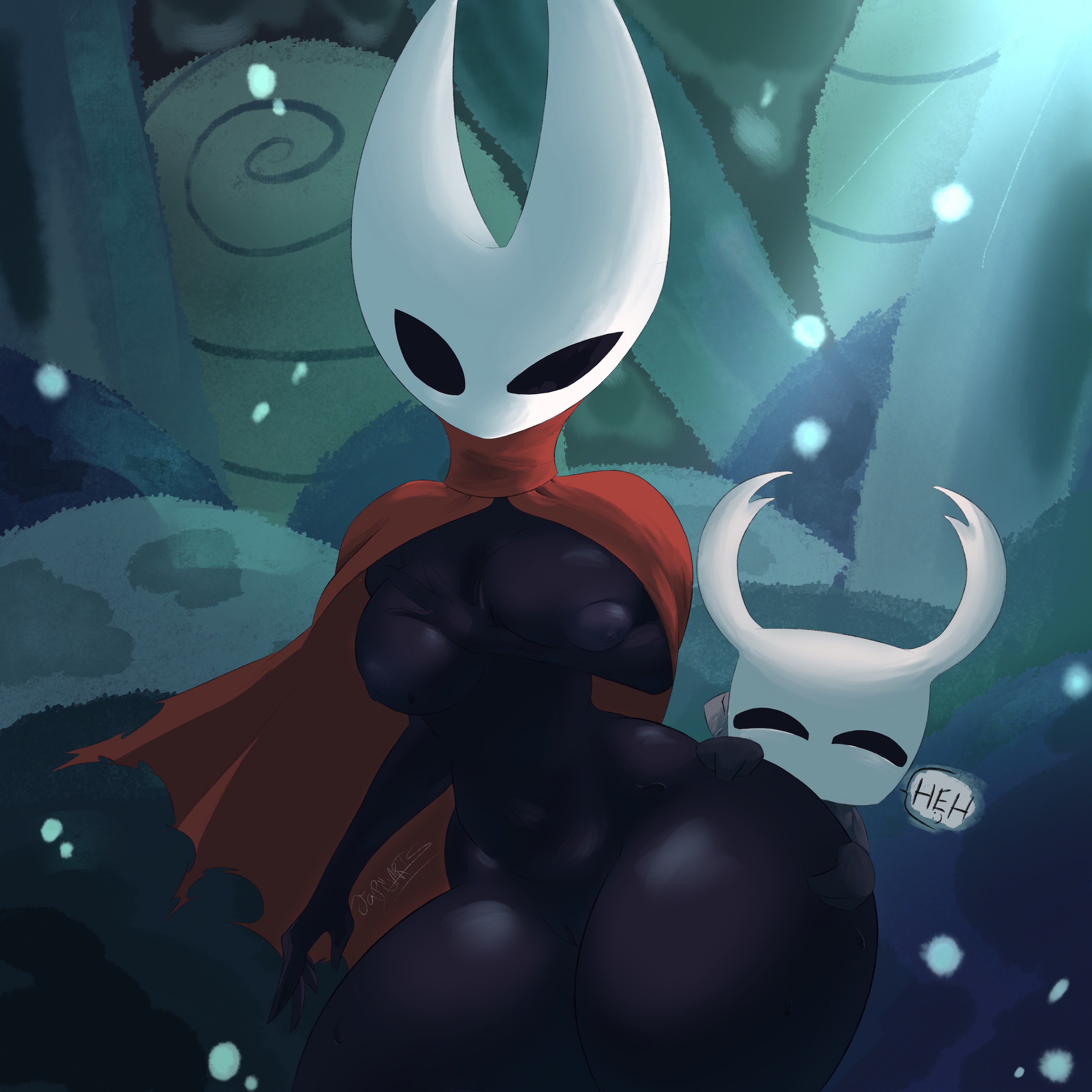 1:1, 1boy, 1girls, 2 horns, 2025, absurd res, ambiguous gender, anthro, areola, arthropod, artist name, ass, big ass, big breasts, big butt, big thighs, biped, black body, black eyes, black text, breasts, clothing, duo, english text, female, fingers, genitals, half sister (lore), half-closed eyes, hand on breast, hi res, hollow knight, horn, hornet (hollow knight), imminent incest, imminent sex, incest, jap arts, male, melee weapon, narrowed eyes, nipples, outside, protagonist (hollow knight), pussy, red clothing, sibling (lore), sister (lore), standing, team cherry, text, the knight (hollow knight), thick thighs, vessel (species), weapon, weapon on back, white head, white text, wide hips
