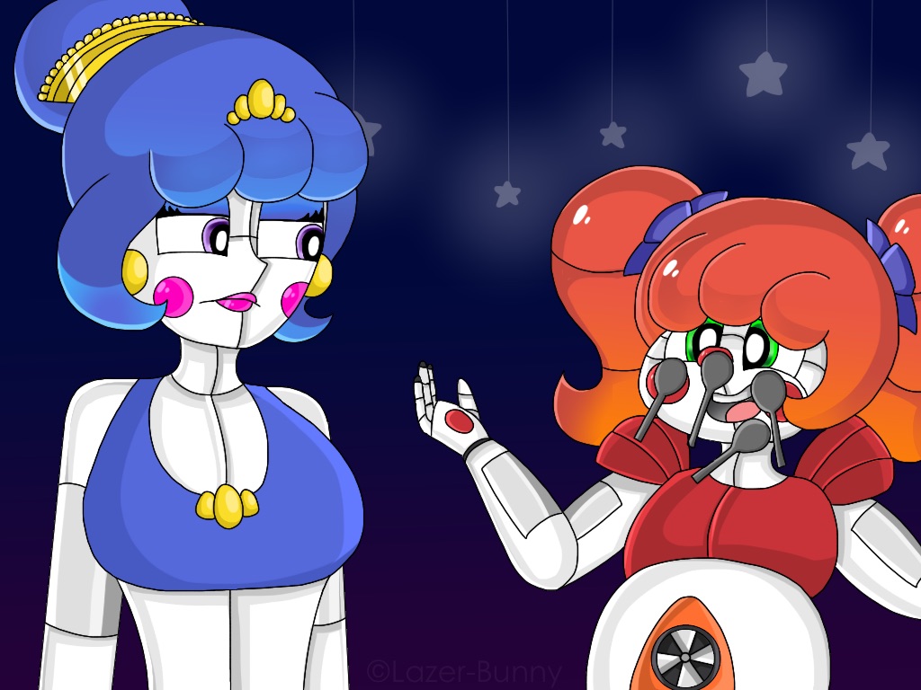 baby_(fnafsl) ballora ballora_(fnafsl) chubby circus_baby circus_baby_(fnaf) fat female/female five_nights_at_freddy's five_nights_at_freddy's:_sister_location robot spoon